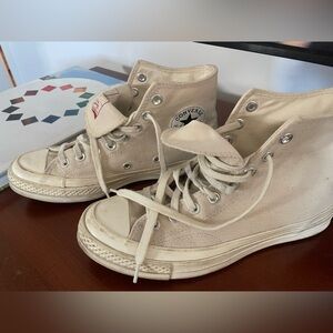 Converse High-Top Sneakers in Cream